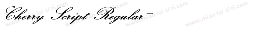 Cherry Script Regular字体转换